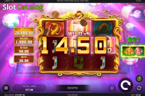 Οθόνη3. Snake Fortune Hold and Win Κουλοχέρης