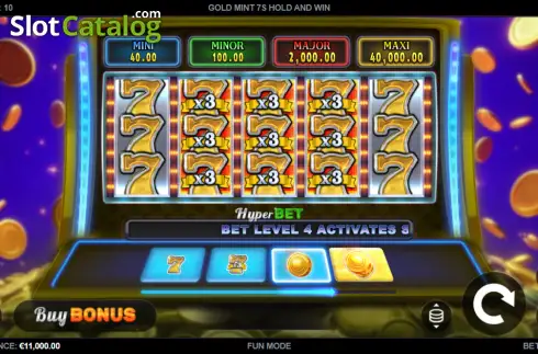 Οθόνη2. Gold Mint 7s Hold and Win Κουλοχέρης 