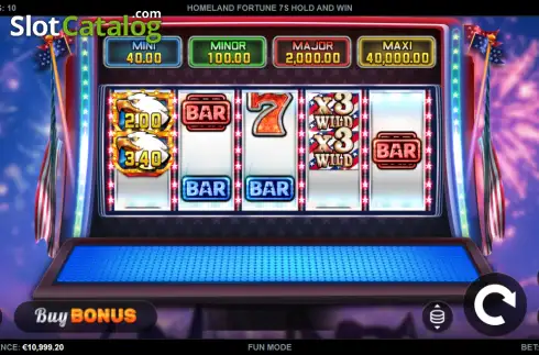 Οθόνη2. Homeland Fortune 7s Hold and Win Κουλοχέρης 