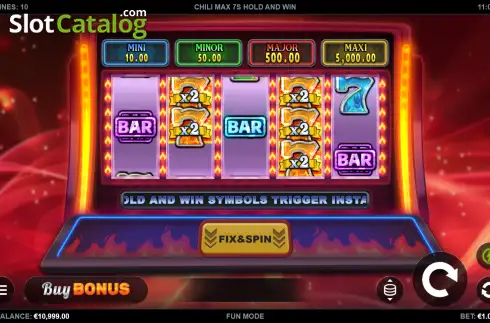 Οθόνη2. Chili Max 7s Hold and Win Κουλοχέρης
