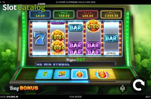 Οθόνη2. Clover Supreme Hold and Win Κουλοχέρης