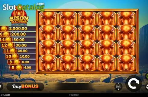 Οθόνη2. Bison Madness PrizeTower Κουλοχέρης