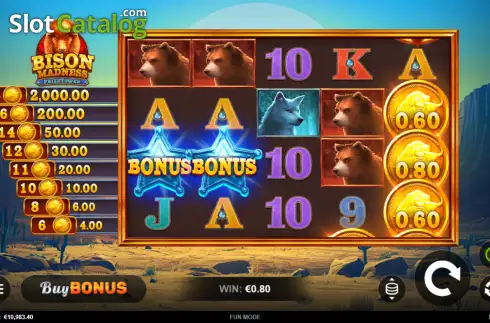 Οθόνη3. Bison Madness PrizeTower Κουλοχέρης