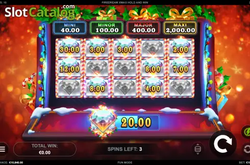 Οθόνη3. Firedream Xmas Hold and Win Κουλοχέρης