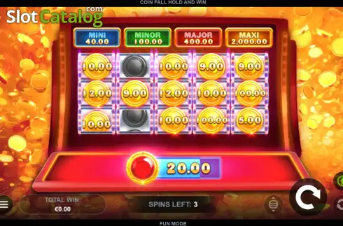 Οθόνη3. Coin Fall Hold and Win Κουλοχέρης