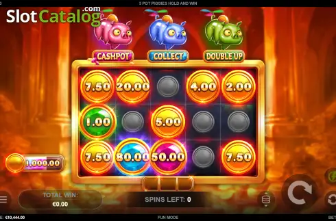 Οθόνη3. 3 Pot Piggies Hold and Win Κουλοχέρης