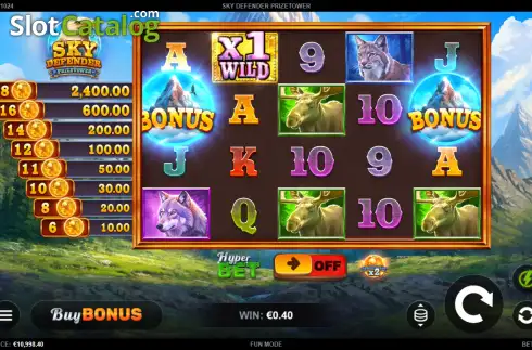 Οθόνη2. Sky Defender PrizeTower Κουλοχέρης