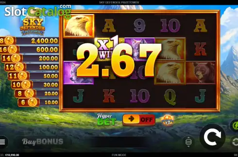 Οθόνη3. Sky Defender PrizeTower Κουλοχέρης