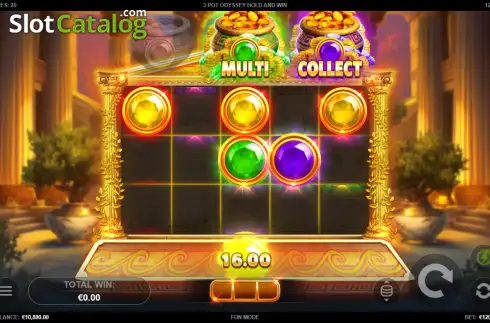 Οθόνη3. 3 Pot Odyssey Hold and Win Κουλοχέρης 