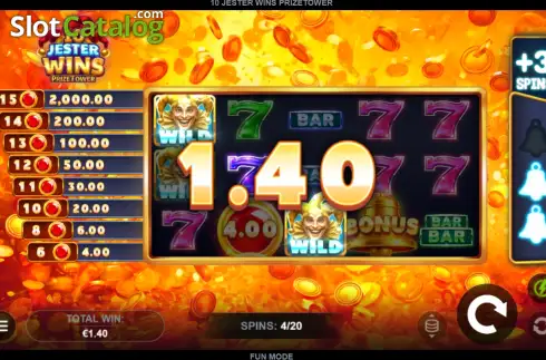 Οθόνη3. 10 Jester Wins PrizeTower Κουλοχέρης