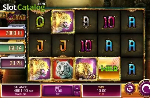 Οθόνη4. Tiger Claws (Kalamba Games) Κουλοχέρης