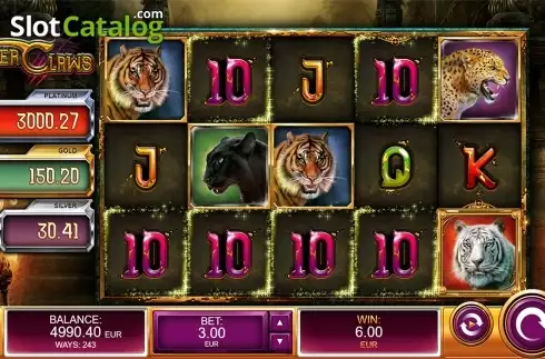 Οθόνη5. Tiger Claws (Kalamba Games) Κουλοχέρης