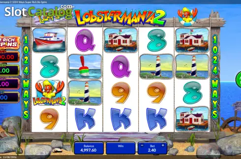 Οθόνη2. Lucky Larry’s Lobstermania 2 1024 Ways Super Rich Respins Κουλοχέρης