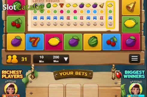 Οθόνη2. Fruit Roulette Κουλοχέρης