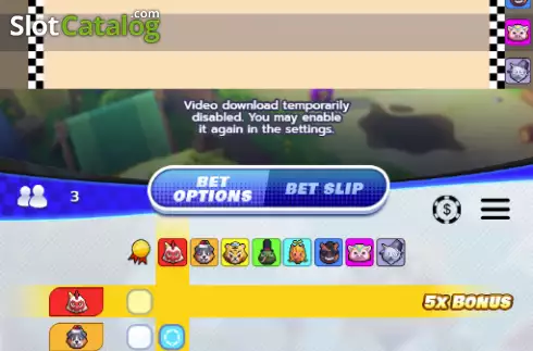 Οθόνη4. KM Virtual Animal Race Κουλοχέρης