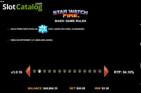 Οθόνη7. Star Watch Fire Κουλοχέρης