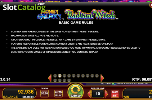 Οθόνη7. Money Galaxy Radiant Witch Κουλοχέρης