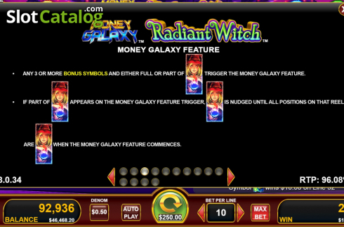 Οθόνη8. Money Galaxy Radiant Witch Κουλοχέρης