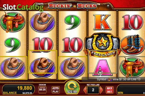 Οθόνη4. Buckin' Bucks Κουλοχέρης 