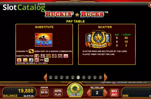 Οθόνη6. Buckin' Bucks Κουλοχέρης 