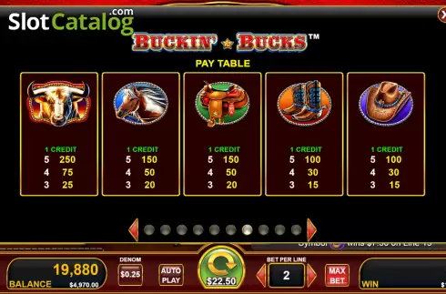 Οθόνη9. Buckin' Bucks Κουλοχέρης 