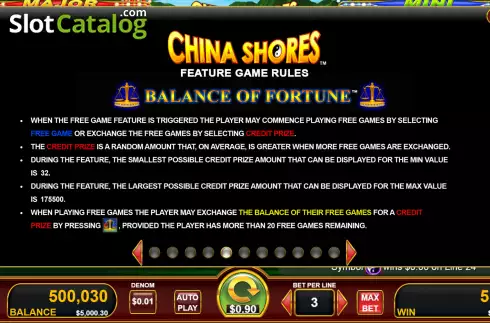Οθόνη7. China Shores with Quick Strike Κουλοχέρης