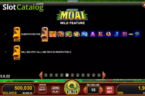 Οθόνη7. Great Moai Κουλοχέρης