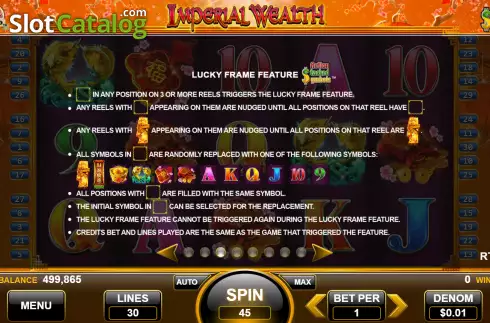 Οθόνη6. Imperial Wealth (Konami) Κουλοχέρης 