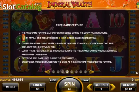 Οθόνη7. Imperial Wealth (Konami) Κουλοχέρης 