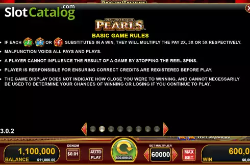 Οθόνη6. Dragon Treasure Pearls Κουλοχέρης