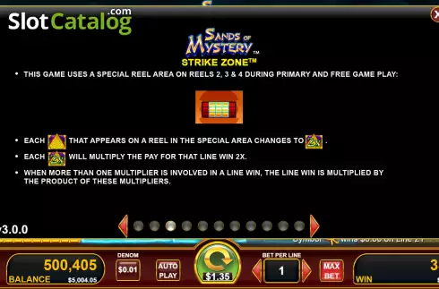 Οθόνη5. Sands of Mystery Κουλοχέρης