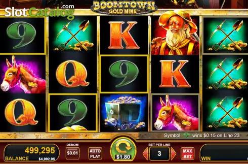 Οθόνη3. Boomtown Gold Mine Κουλοχέρης 