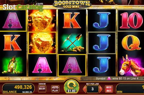 Οθόνη4. Boomtown Gold Mine Κουλοχέρης 