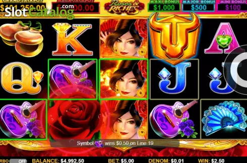 Οθόνη3. Bull Blitz Roses & Riches Κουλοχέρης