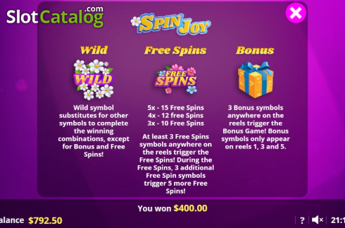 Οθόνη6. SpinJoy Society Κουλοχέρης