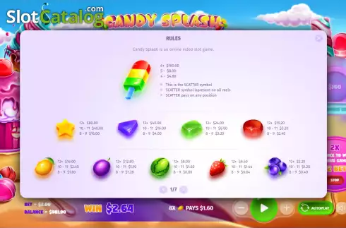Οθόνη6. Candy Splash Κουλοχέρης