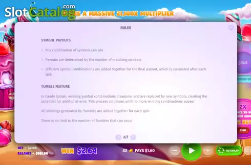 Οθόνη7. Candy Splash Κουλοχέρης