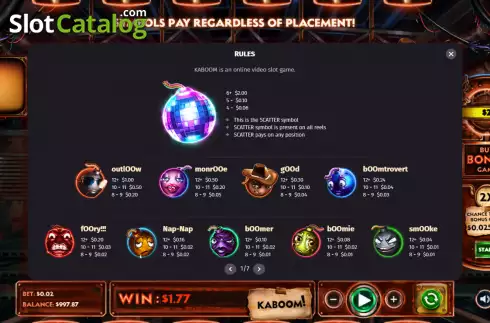 Οθόνη5. Kaboom (Lambda Gaming) Κουλοχέρης 