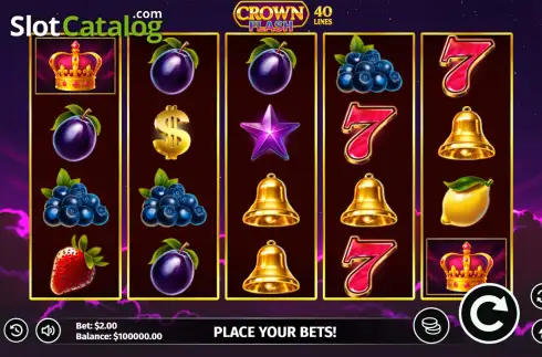 Οθόνη2. Crown Flash: 40 Lines Κουλοχέρης