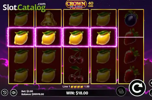 Οθόνη3. Crown Flash: 40 Lines Κουλοχέρης