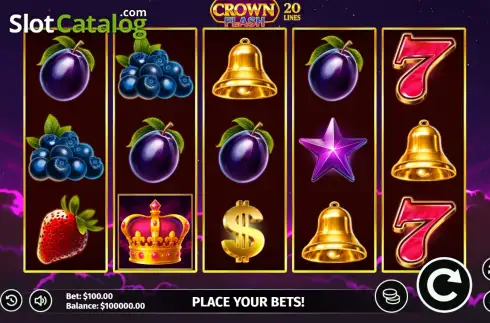 Οθόνη2. Crown Flash: 20 Lines Κουλοχέρης