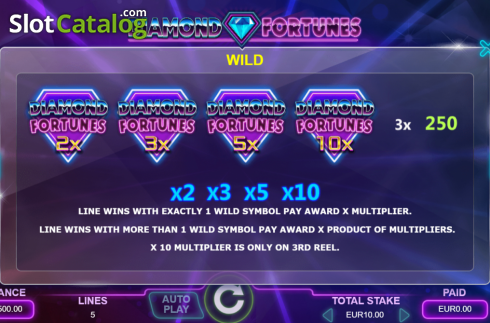 Οθόνη7. Diamond Fortunes Κουλοχέρης