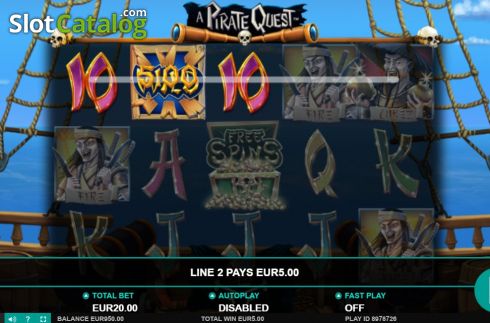 Οθόνη4. A Pirate Quest (Leander Games) Κουλοχέρης