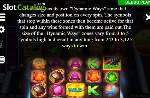 Οθόνη9. Diamond Blast Zone Κουλοχέρης 
