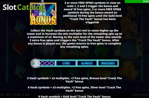 Οθόνη7. Sky Vault (Leander Games) Κουλοχέρης 