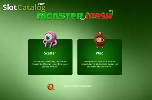 Intro Screen. Monster Mash Κουλοχέρης