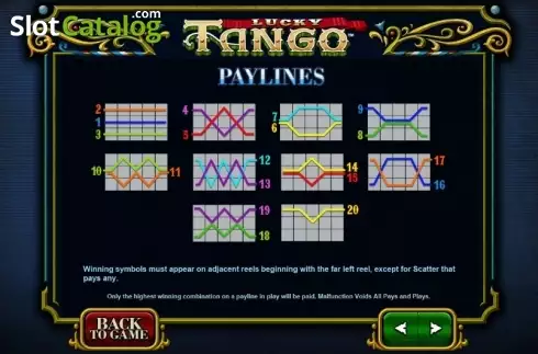 Οθόνη7. Lucky Tango Κουλοχέρης 