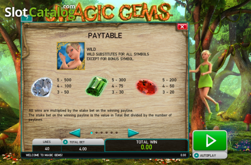 Οθόνη2. Magic Gems (Leander Games) Κουλοχέρης