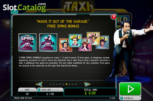 Οθόνη7. Taxi (Leander Games) Κουλοχέρης