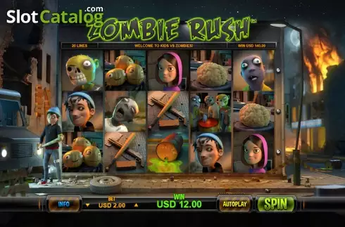 Οθόνη3. Zombie Rush (Leander Games) Κουλοχέρης